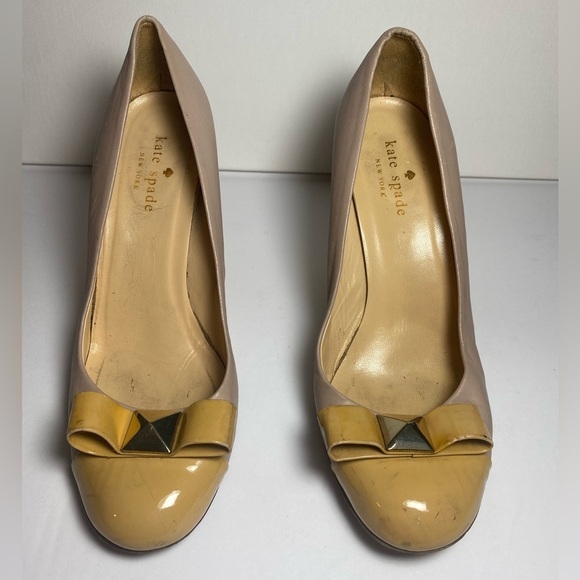Kate Spade Tan and Gold Wedge Shoes - Picture 2 of 7